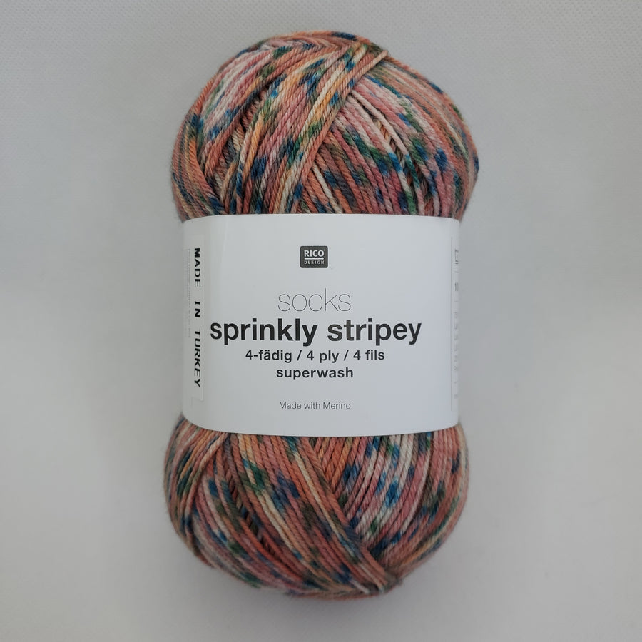 【訳あり】Rico Design socks sprinkly stripey