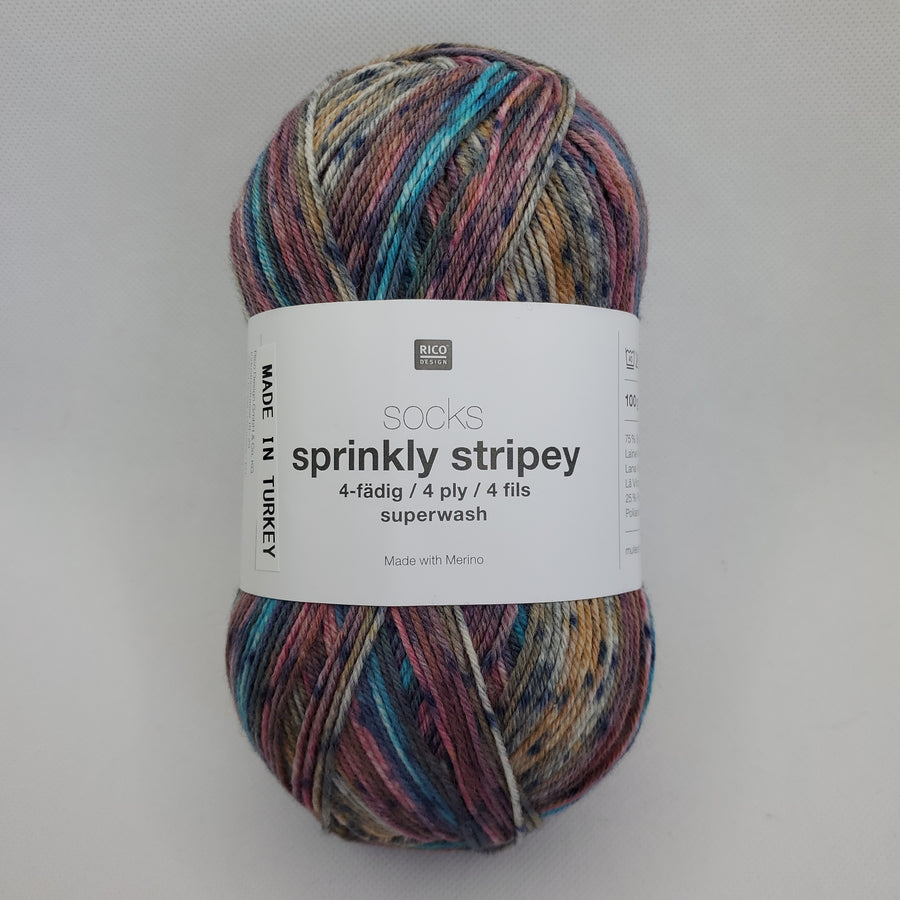 【訳あり】Rico Design socks sprinkly stripey