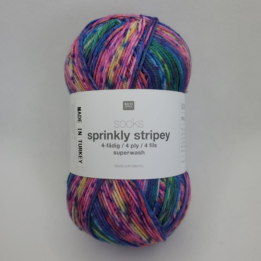 【訳あり】Rico Design socks sprinkly stripey