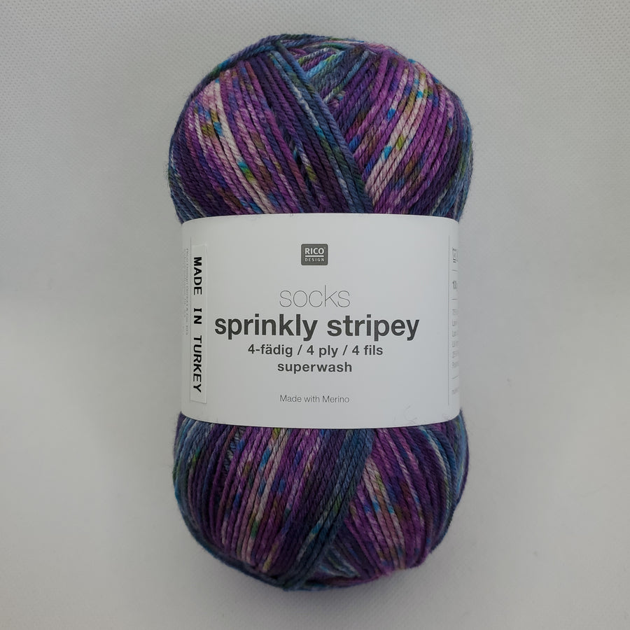 【訳あり】Rico Design socks sprinkly stripey