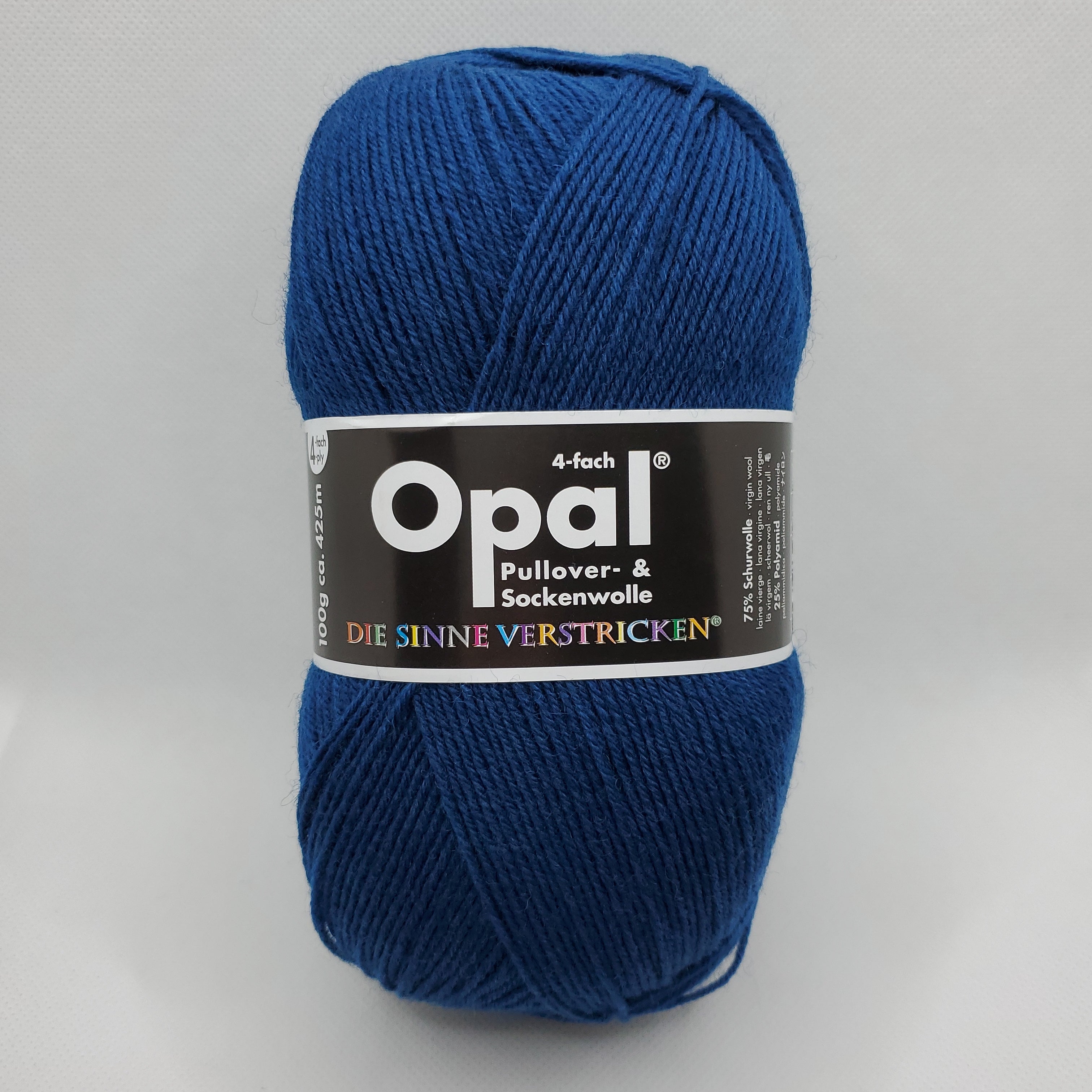 毛糸 Opal 格好よく オパール Uni 5195 / ジーンズブルーてあみ かぎ針 棒針 ニット 手編み 編み物 手芸